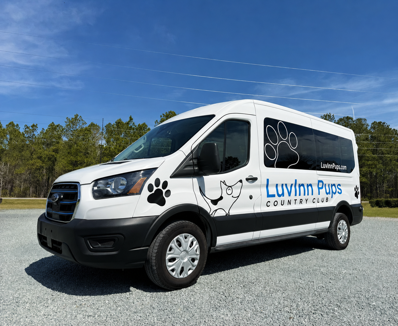 LuvInn Pups branded van
